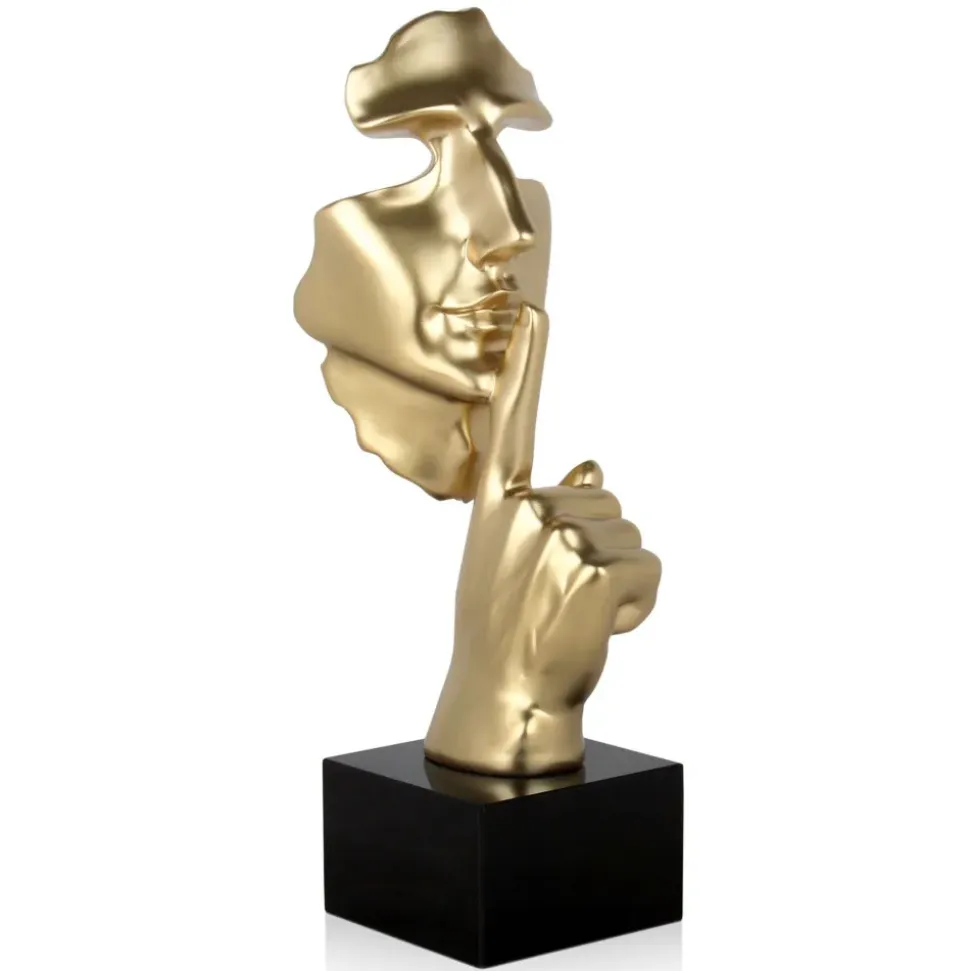 Silent Warrior 48cm Gold Resin Indoor Sculpture