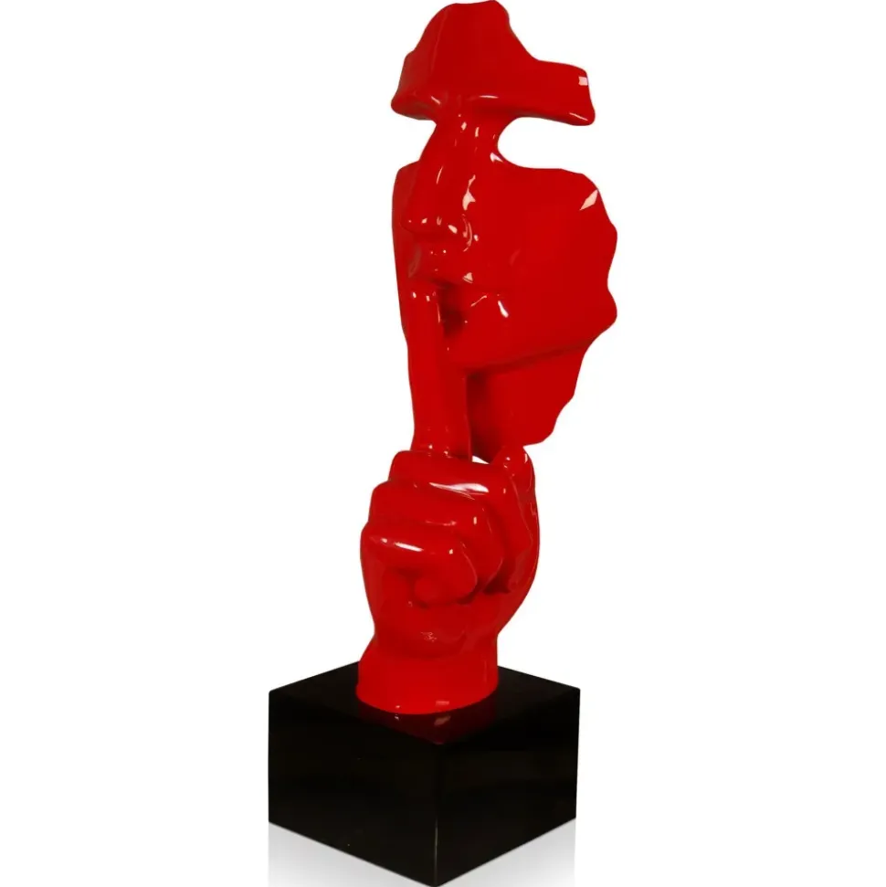 Silent Warrior 48cm Red Resin Indoor Sculpture