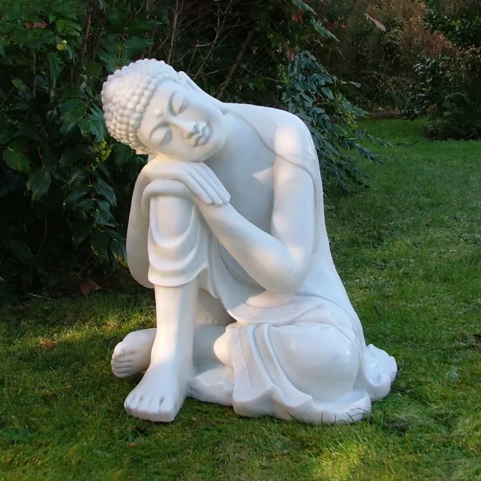 Sleeping Buddha 60cm Marble Resin Garden Ornament