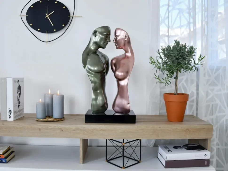 Soul Reflection 60cm Anthracite Resin Indoor Sculpture