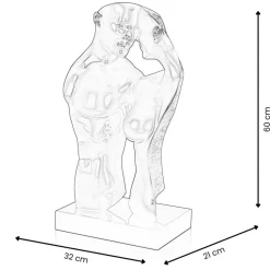 Soul Reflection 60cm Silver Resin Indoor Sculpture