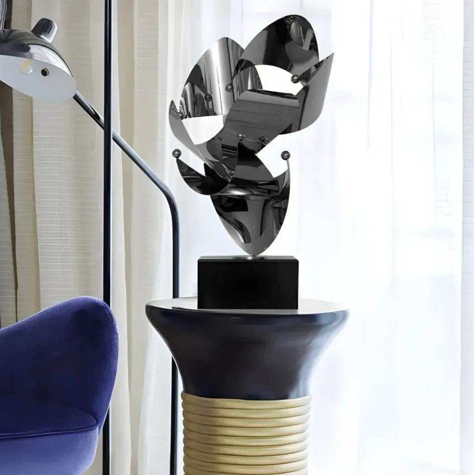 Spacial Drift 57cm Silver Metal Indoor Sculpture