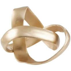 Spiral Elegance 16cm Gold Metal Indoor Sculpture