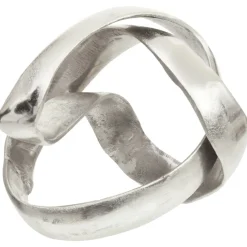 Spiral Elegance 16cm Silver Metal Indoor Sculpture