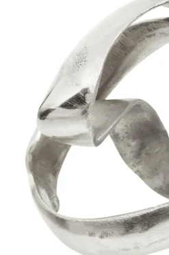 Spiral Elegance 16cm Silver Metal Indoor Sculpture