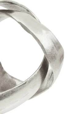 Spiral Elegance 16cm Silver Metal Indoor Sculpture