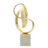 Spiral Symphony 34cm Gold Metal Indoor Sculpture