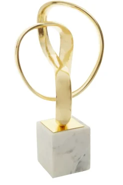 Spiral Symphony 34cm Gold Metal Indoor Sculpture