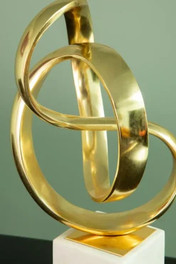 Spiral Symphony 34cm Gold Metal Indoor Sculpture