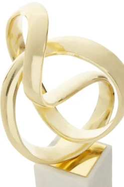 Spiral Symphony 34cm Gold Metal Indoor Sculpture