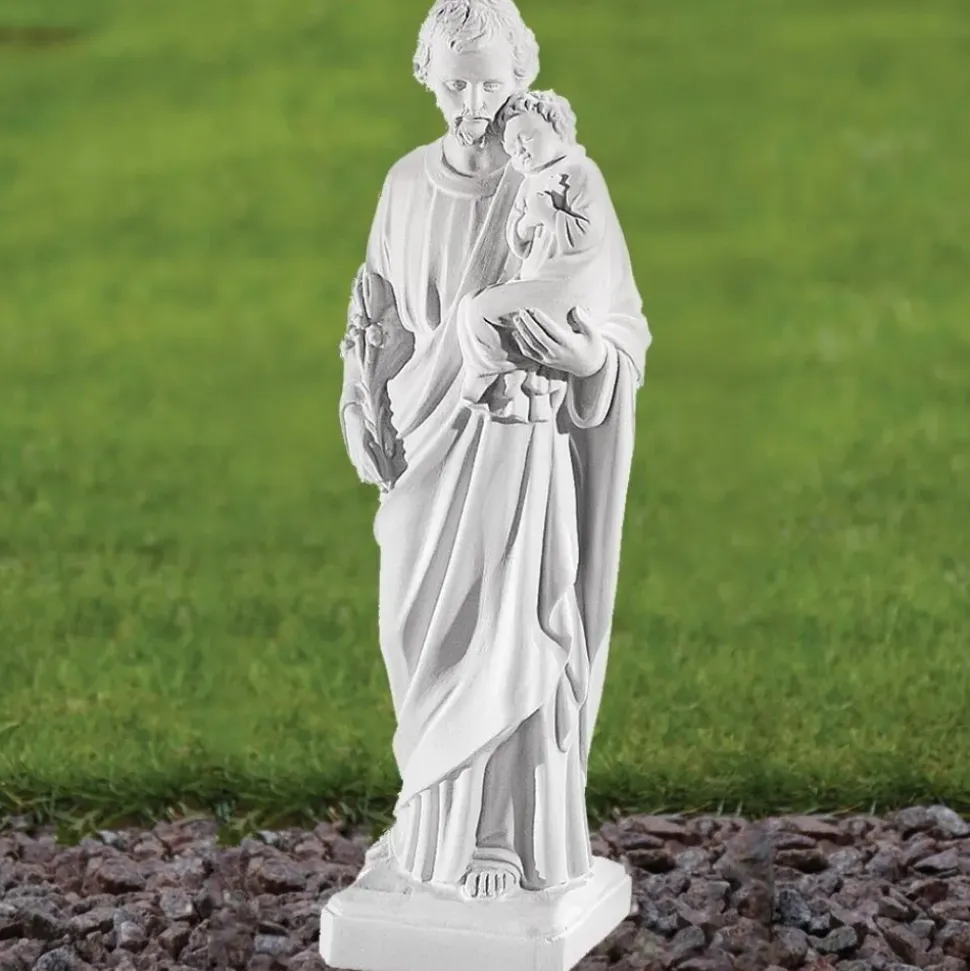 St. Joseph 30cm Marble Resin Garden Statue