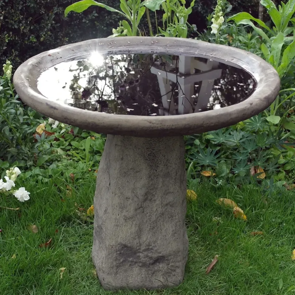 Staddle Design Stone Garden Birdbath