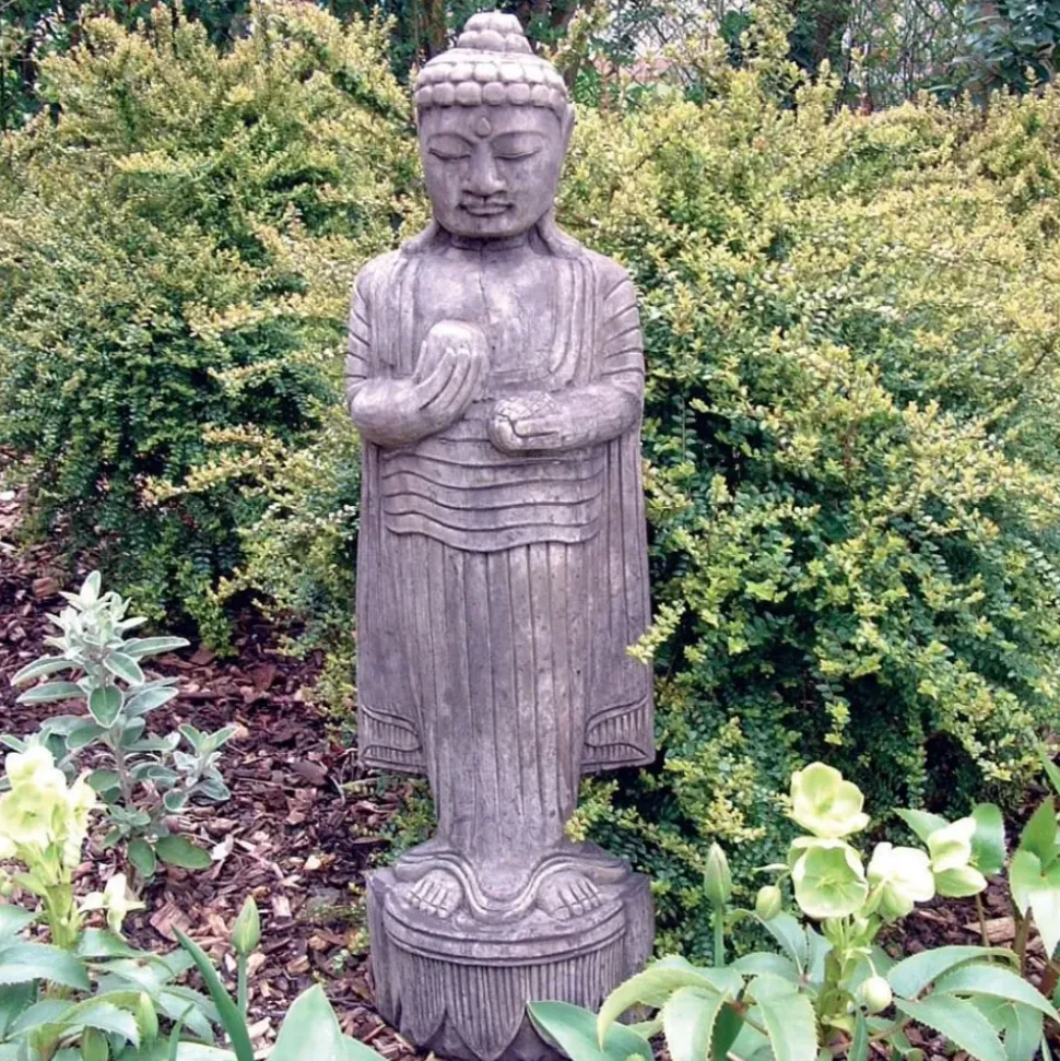 Standing Buddha Stone Garden Statue