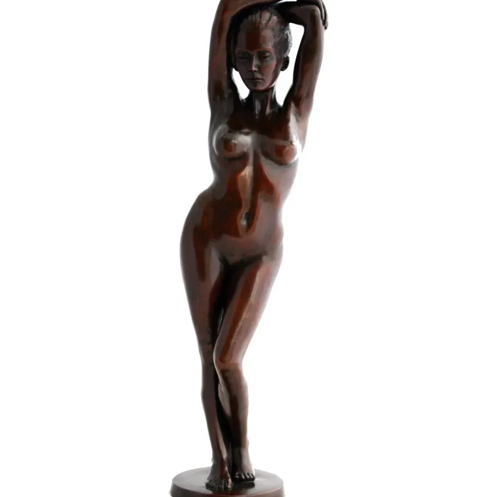Standing Woman Bronze Indoor Sculpture