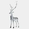 Starlight Stag 212cm LED Silver Metal Garden Sculpture