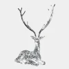 Starlight Stag 125cm LED Silver Metal Garden Sculpture