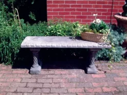 Straight Pattern Top Stone Garden Bench