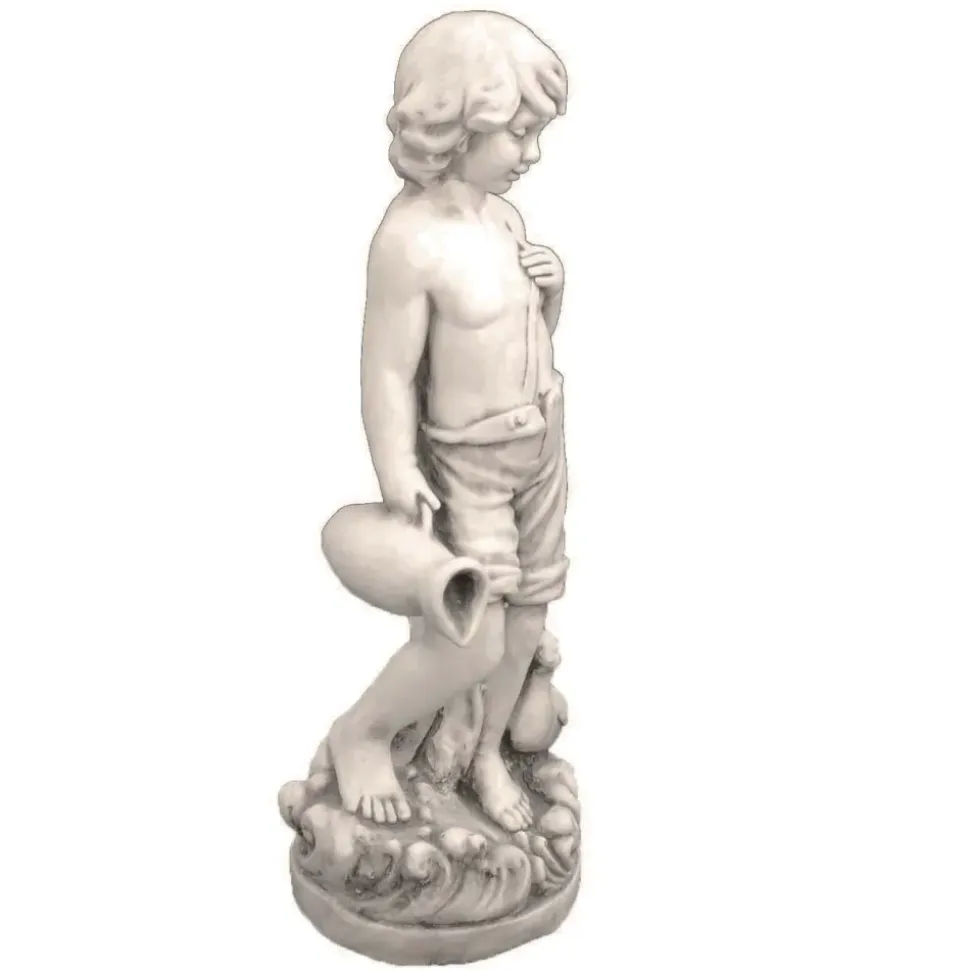 Summer Boy 73cm Stone Resin Garden Statue