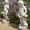 Summer Love Boy & Girl Stone Resin Garden Statues