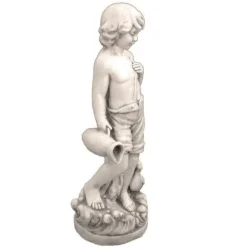 Summer Love Boy & Girl Stone Resin Garden Statues