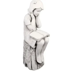 Summer Reading Girl 86cm Stone Resin Garden Statue