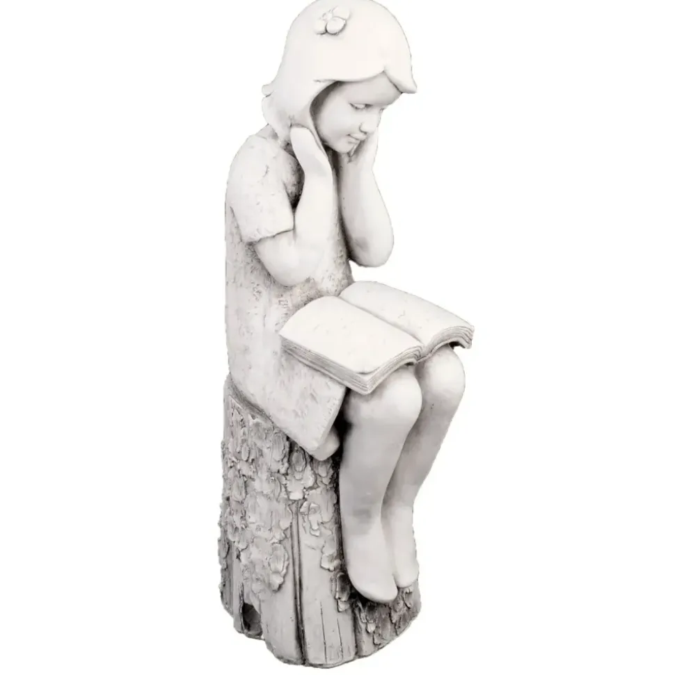 Summer Reading Girl 86cm Stone Resin Garden Statue