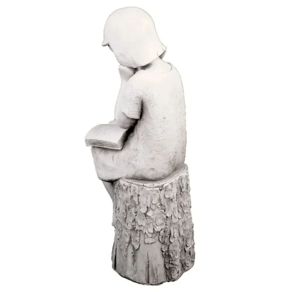 Summer Reading Girl 86cm Stone Resin Garden Statue
