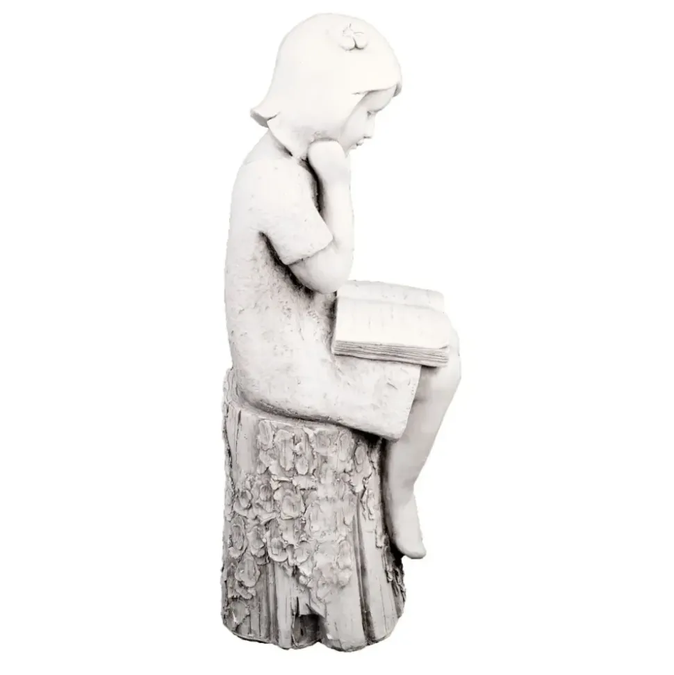 Summer Reading Girl 86cm Stone Resin Garden Statue