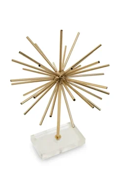 Sunburst 46cm Gold Metal Indoor Sculpture