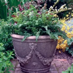 Swagg Urn Stone Garden Planter