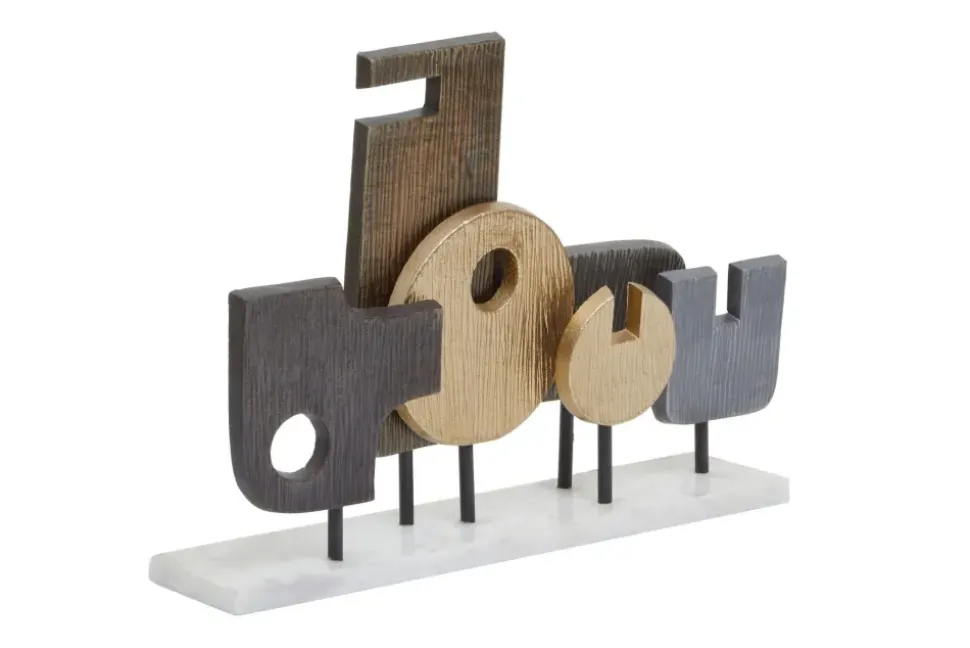 Symbolic 34cm Metal Indoor Sculpture