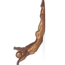 The Diver 55cm Bronze Resin Wall Sculpture