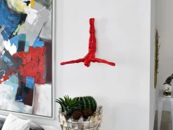 The Diver 55cm Red Resin Wall Sculpture