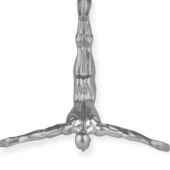 The Diver 55cm Silver Resin Wall Sculpture