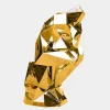 The Thinker 130cm Gold Geometric Metal Garden Sculpture