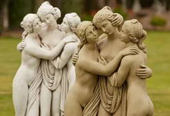 Three Graces Bathstone Stone Garden Statue