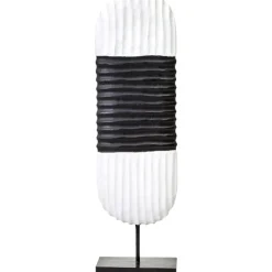 Tic-Tac 60cm Black & White Wood Indoor Sculpture