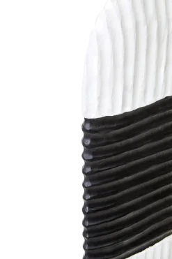 Tic-Tac 60cm Black & White Wood Indoor Sculpture