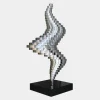 Tornado 195cm Silver Metal Garden Sculpture v2