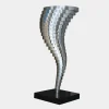 Tornado 163cm Silver Metal Garden Sculpture v1