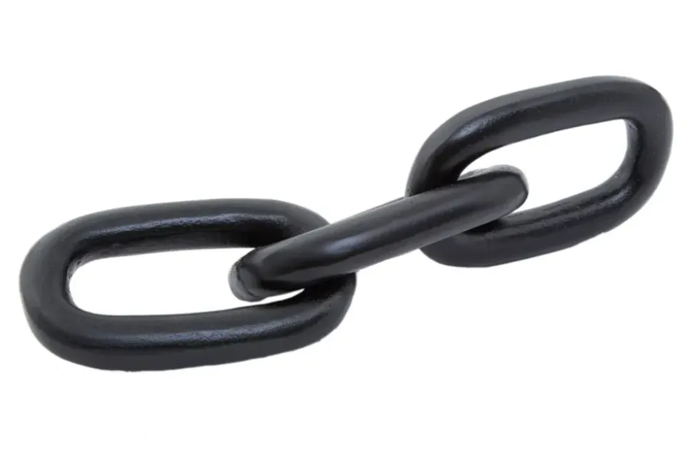 Triple Link 5cm Black Metal Indoor Sculpture