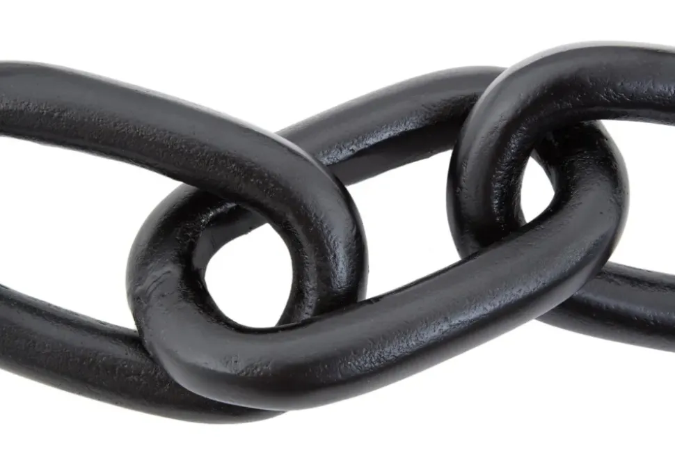 Triple Link 5cm Black Metal Indoor Sculpture