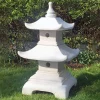 Two Tier Japanese Pagoda Lantern Marble Garden Ornament