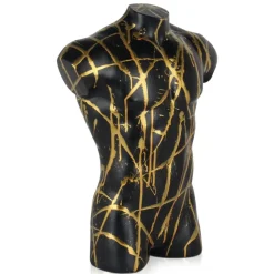Valiant Torso 50cm Black Resin Indoor Sculpture