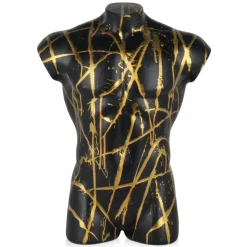 Valiant Torso 50cm Black Resin Indoor Sculpture