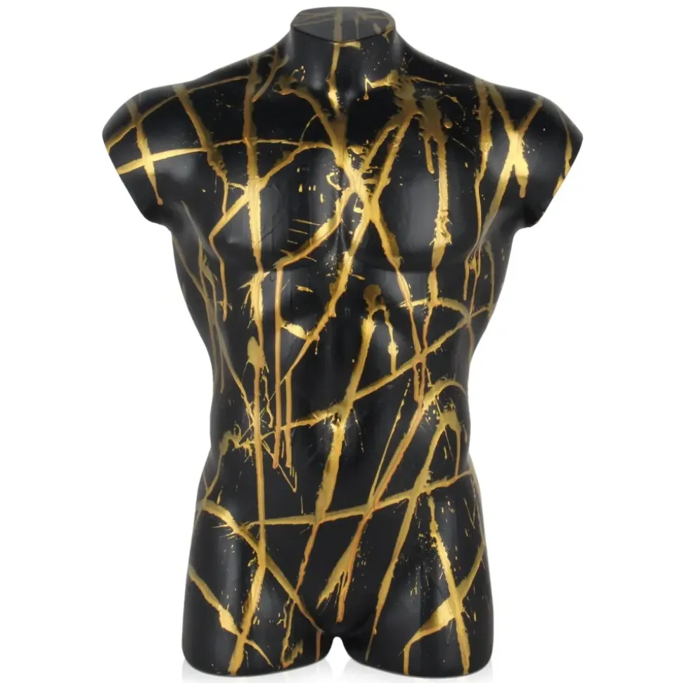 Valiant Torso 50cm Black Resin Indoor Sculpture