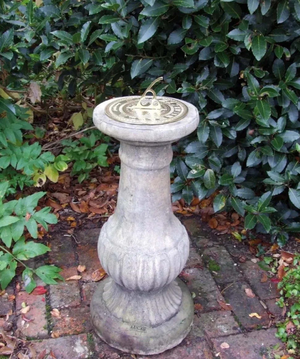 Victorian Brass Stone Garden Sundial