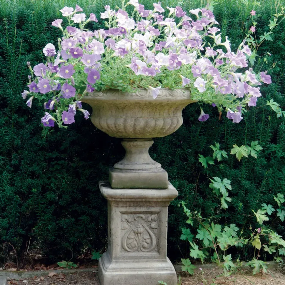 Victorian Medium Stone Garden Planter on Pedestal