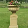 Victorian Tazza Stone Garden Planter on Pedestal