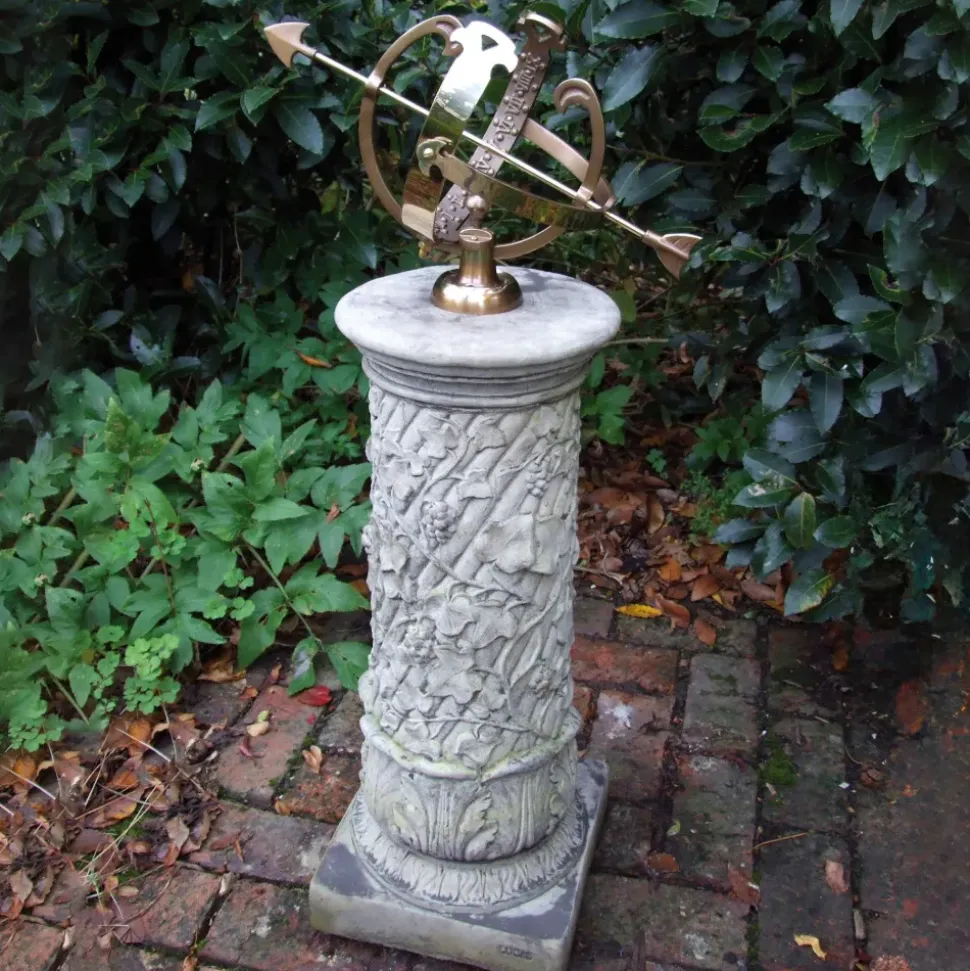 Vine Armillary Stone Garden Sundial